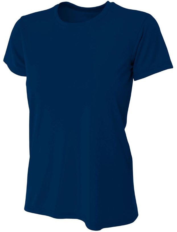 A4 Women's Cooling Performance Crew Neck Tee (Navy)