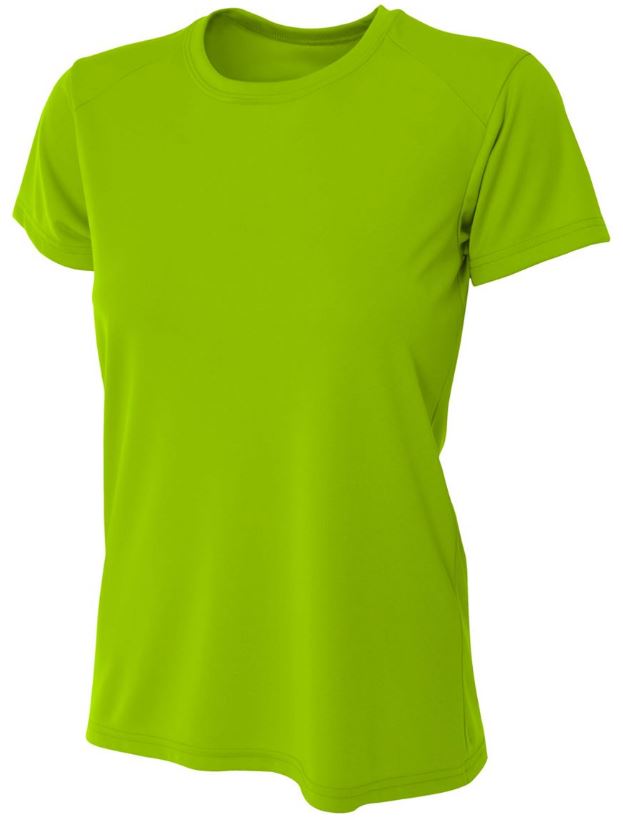 A4 Women&#039;s Cooling Performance Crew Neck Tee (Lime)