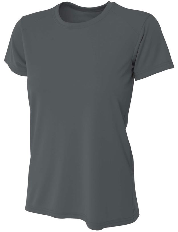 A4 Women's Cooling Performance Crew Neck Tee (Graphite)