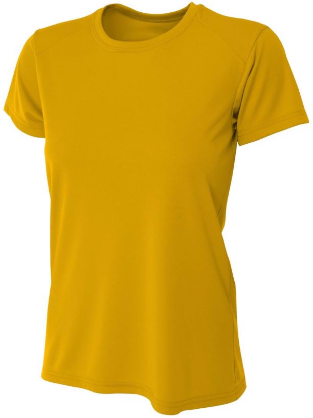 A4 Women's Cooling Performance Crew Neck Tee (Gold)