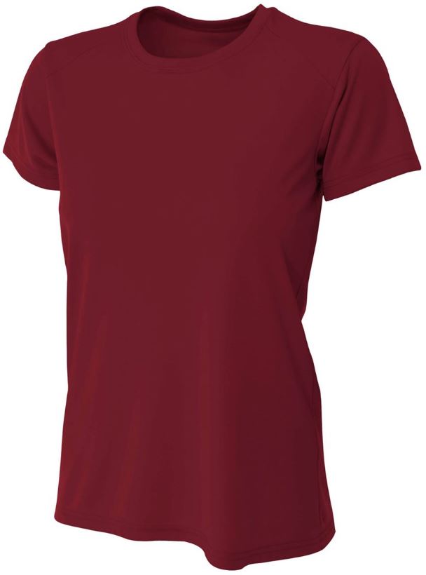 A4 Women's Cooling Performance Crew Neck Tee (Cardinal)