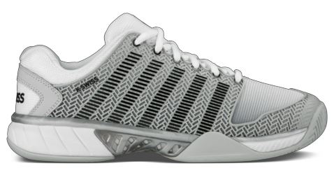 K-Swiss Men&amp;apos;s Hypercourt Express Tennis Shoes (Gray/White/Silver)