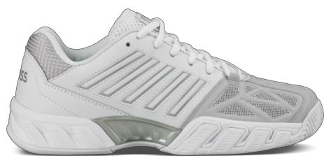 K-Swiss Women&amp;apos;s Bigshot Light 3 Tennis Shoes (White/Silver)