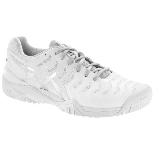 Asics Women&amp;apos;s Gel Resolution 7 Tennis Shoes (White/Silver)