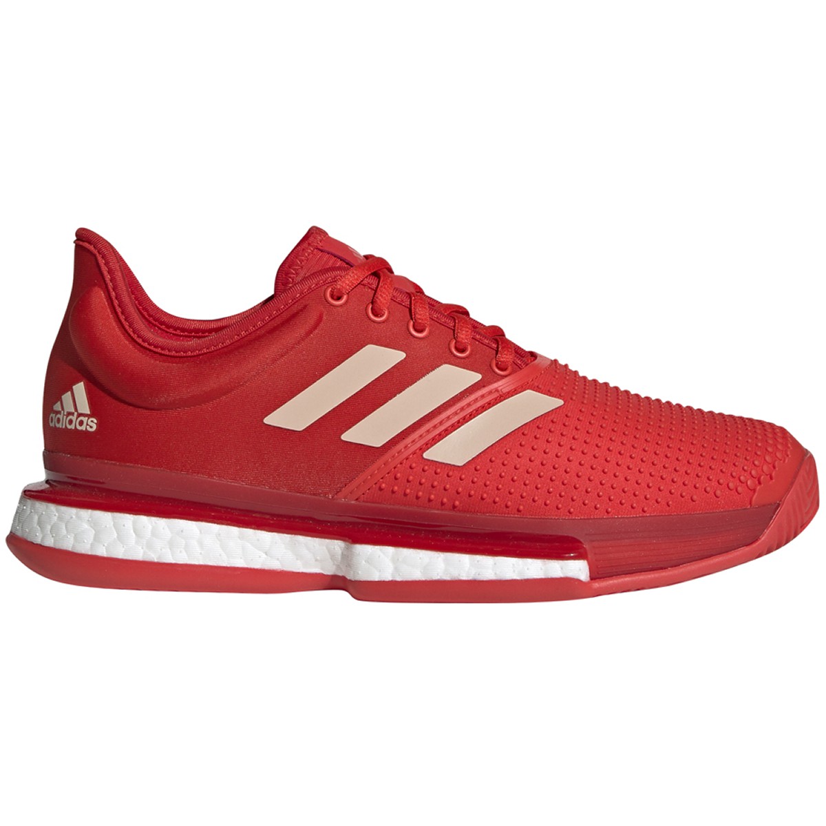 Adidas Women's SoleCourt Boost Tennis Shoes (Active Red/Soft Powder/Scarlet) - Do It Tennis