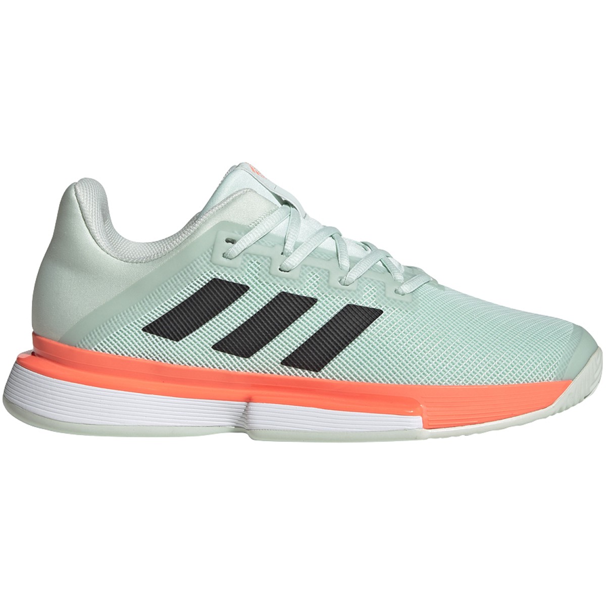 Adidas Men&amp;apos;s SoleMatch Bounce Tennis Shoe (Dash Green/Core Black/Signal Coral)