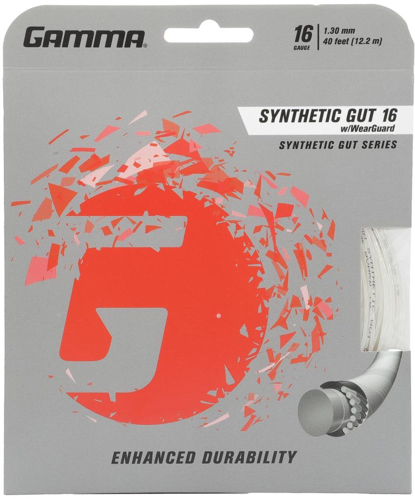 Gamma Synthetic Gut with Wearguard 16g Tennis String (Set)