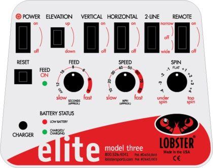 Lobster Elite Three Control Panel Assembly for the EL03 Tennis Ball Machine