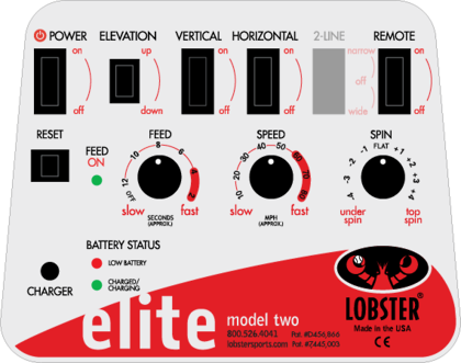 Lobster Elite Two Control Panel Assembly EL02 Tennis Ball Machine