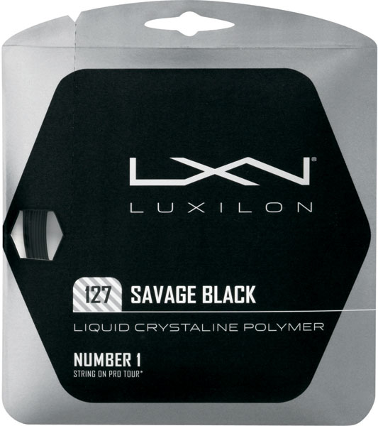 Luxilon Savage Black 127 16g Tennis String (Set)