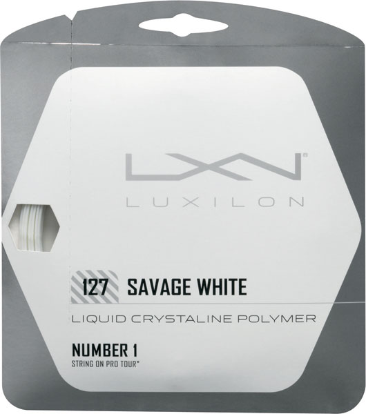 Luxilon Savage White 127 16g Tennis String (Set)