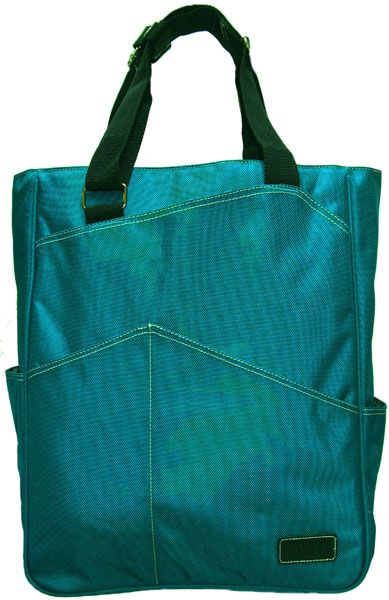 Maggie Mather Tennis Tote with Zipper Closure (Teal)