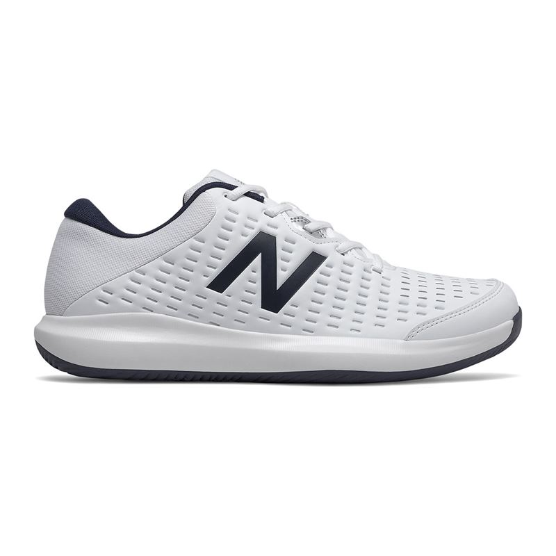 New Balance Men&amp;apos;s MCH696W4 (2E) Tennis Shoes (White/ Blue)