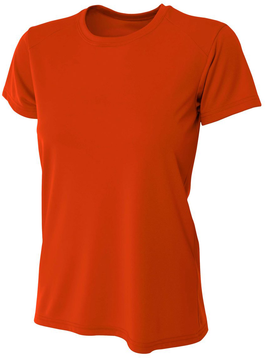 A4 Women's Cooling Performance Crew Neck Tee (Orange)