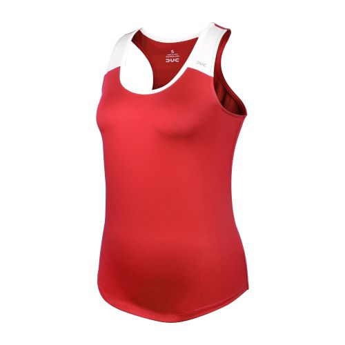 DUC Christie Women's Tennis Tank (Red/White)