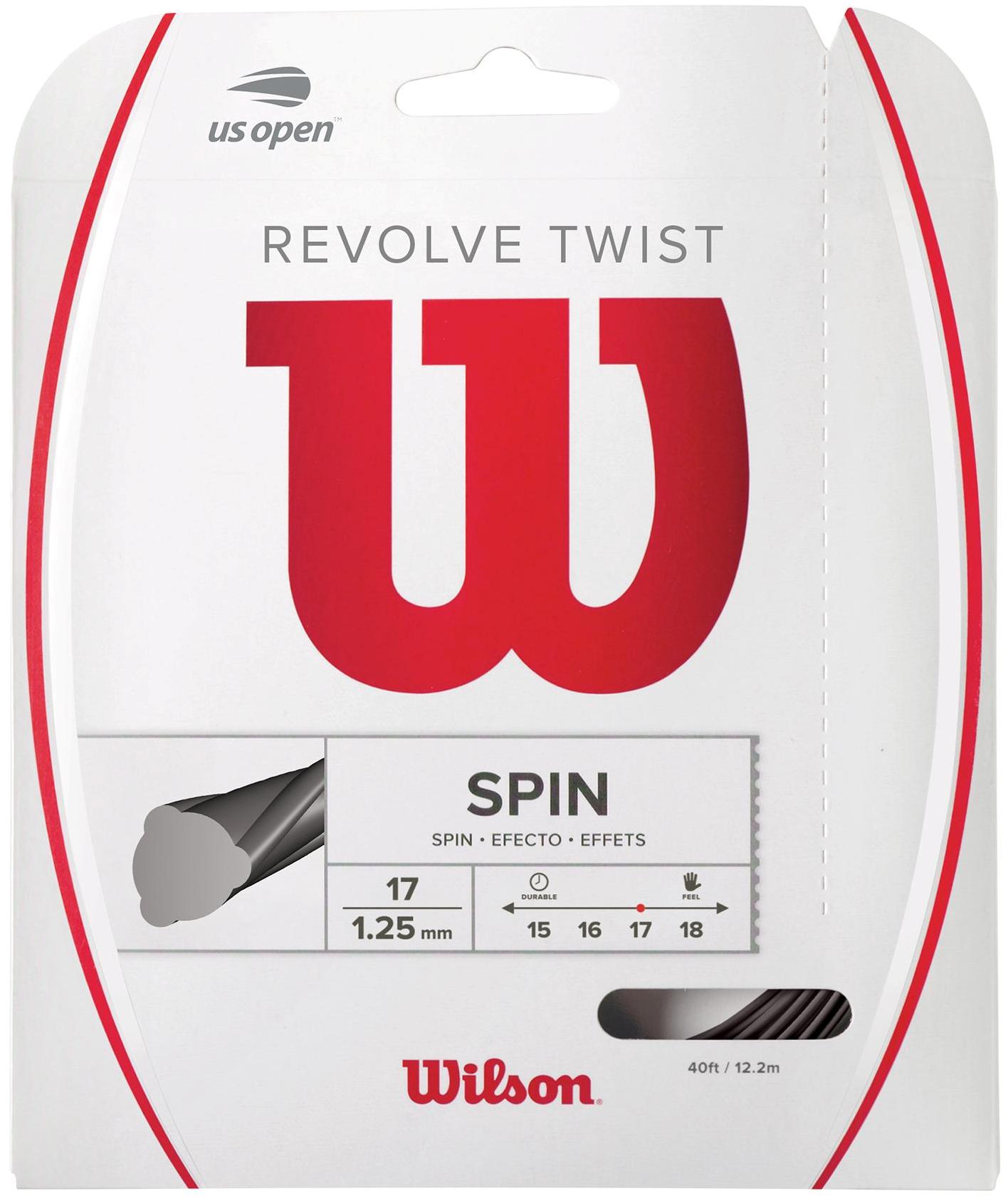Wilson Revolve Twist 17g Grey Tennis String (Set)