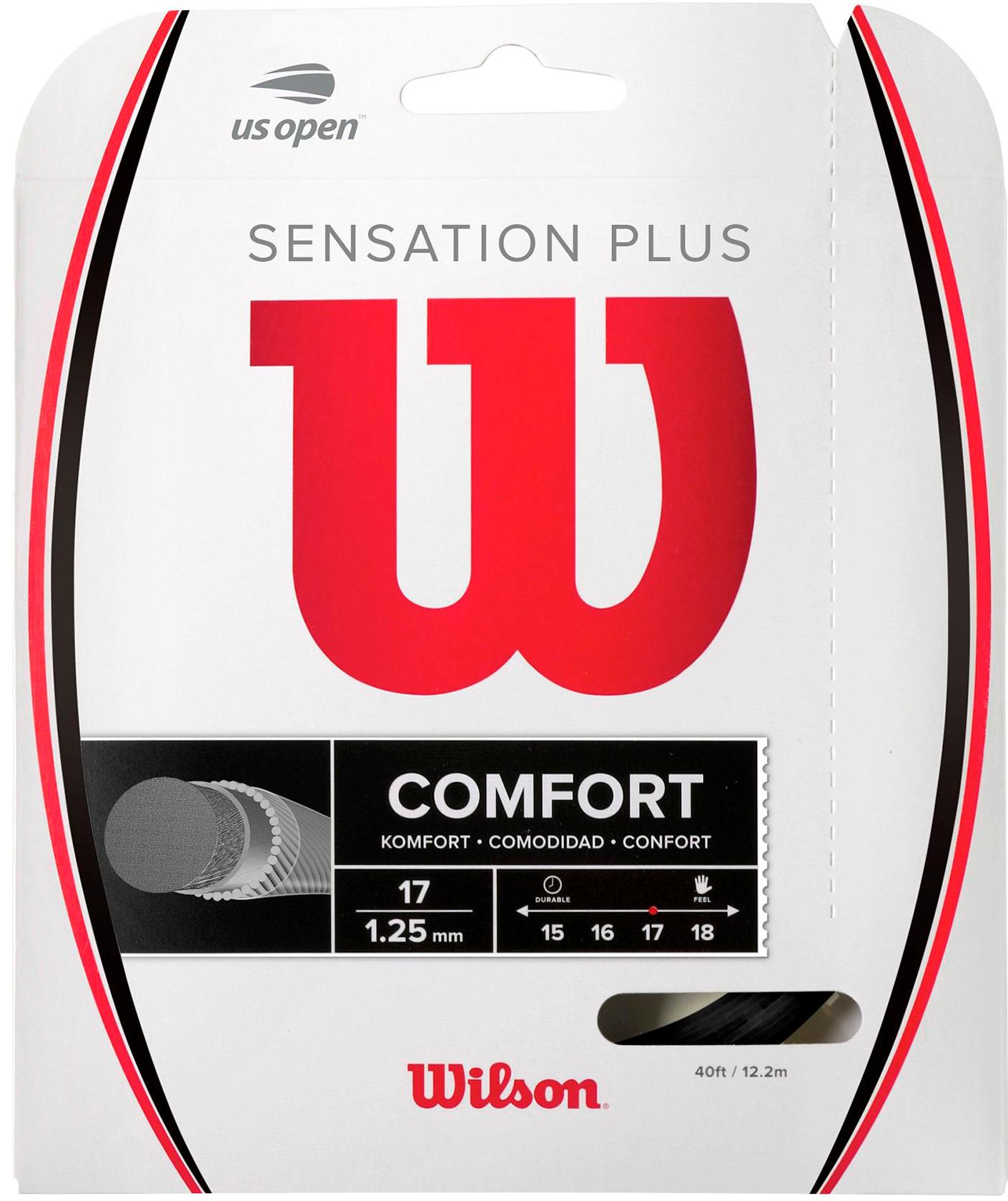 Wilson Sensation Plus 17g Black Tennis String (Set)