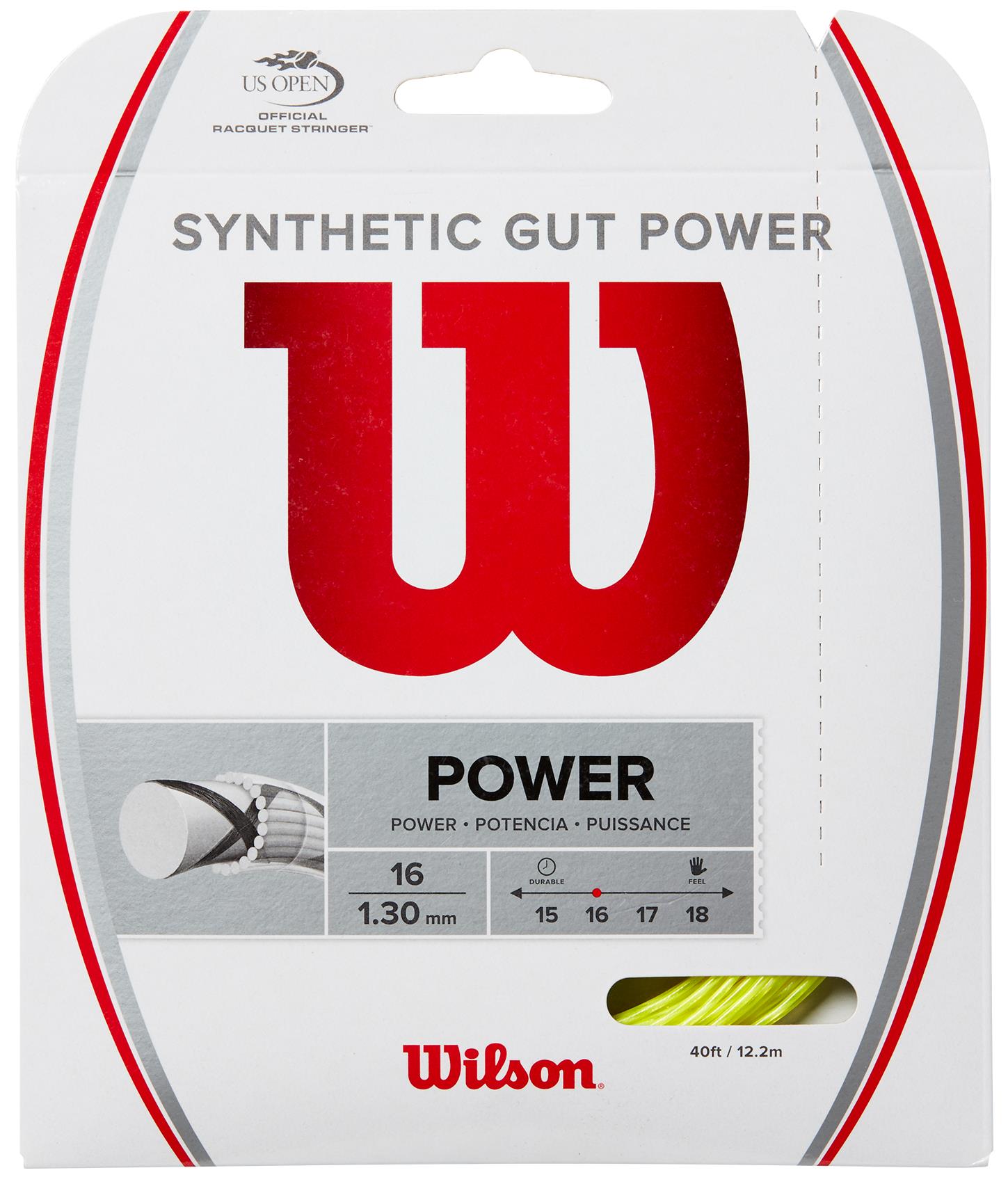 Wilson Synthetic Gut Power 16g Yellow Tennis String (Set)