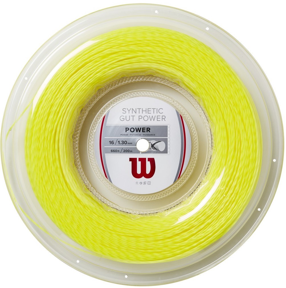 Wilson Synthetic Gut Power 16g Yellow Tennis String (Reel)