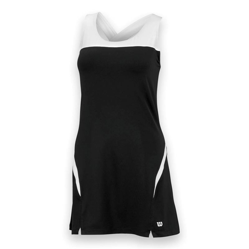 Wilson Women&amp;apos;s Team Tennis Dress (Black/White)