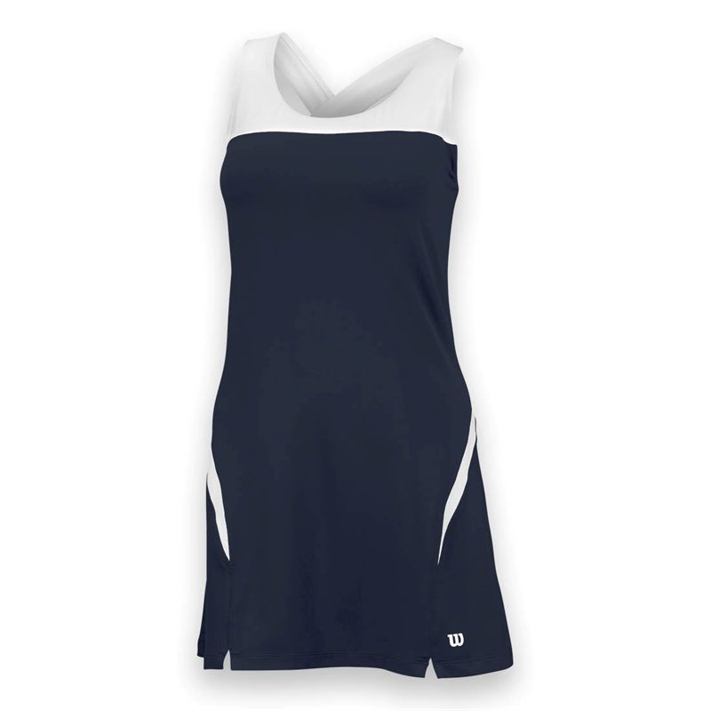 Wilson Women&amp;apos;s Team Tennis Dress (Navy/White)
