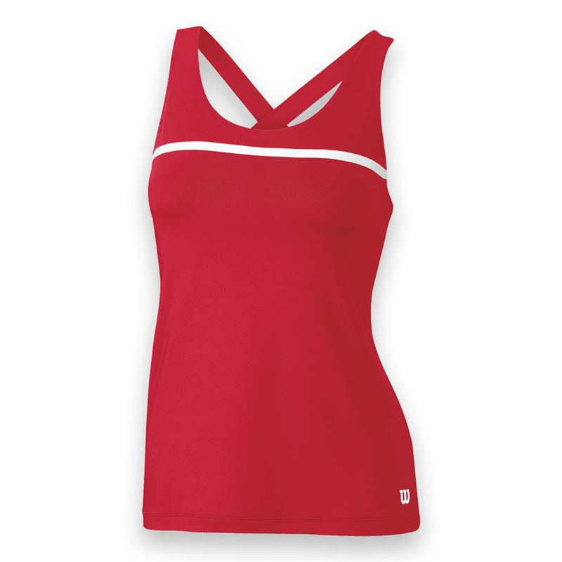 Wilson Women&amp;apos;s Team Tennis Tank (Red/White)