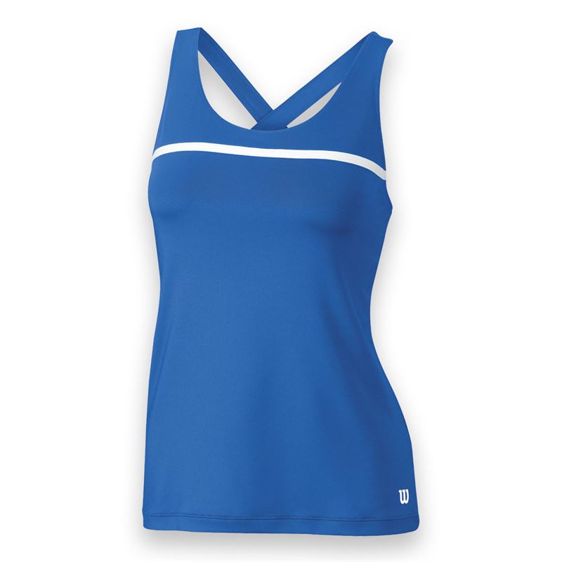 Wilson Women&amp;apos;s Team Tennis Tank (Blue/White)