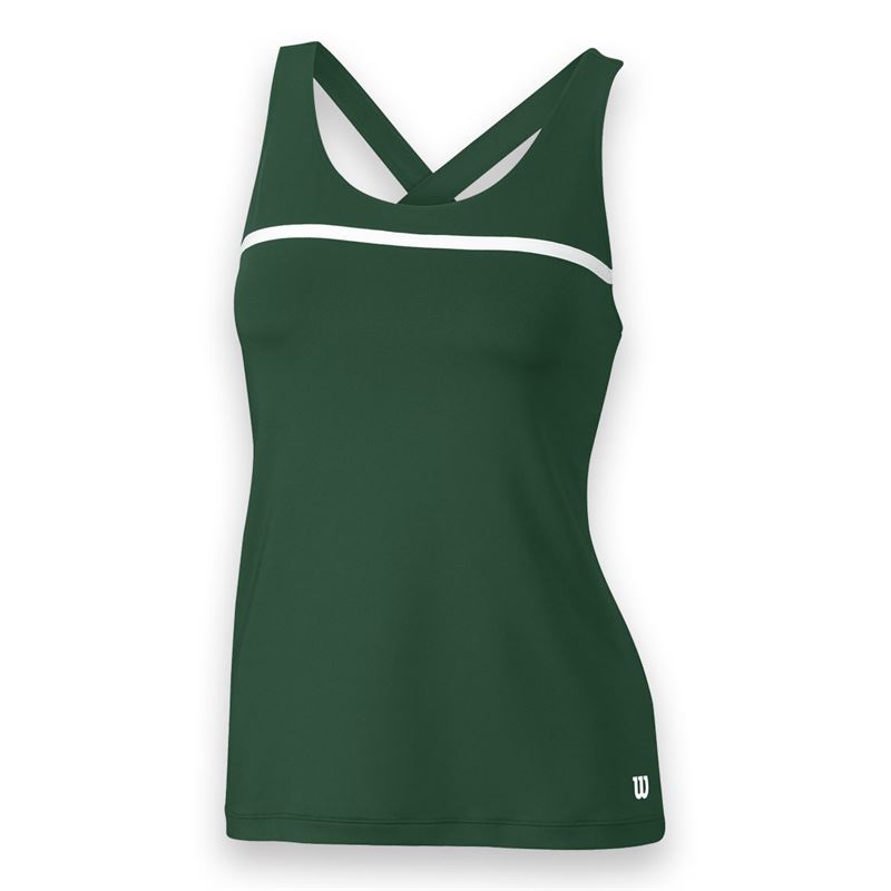 Wilson Women&amp;apos;s Team Tennis Tank (Green/White)