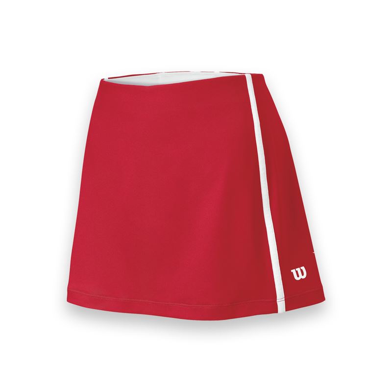 Wilson Women&amp;apos;s Team Tennis Skirt (Red/White)
