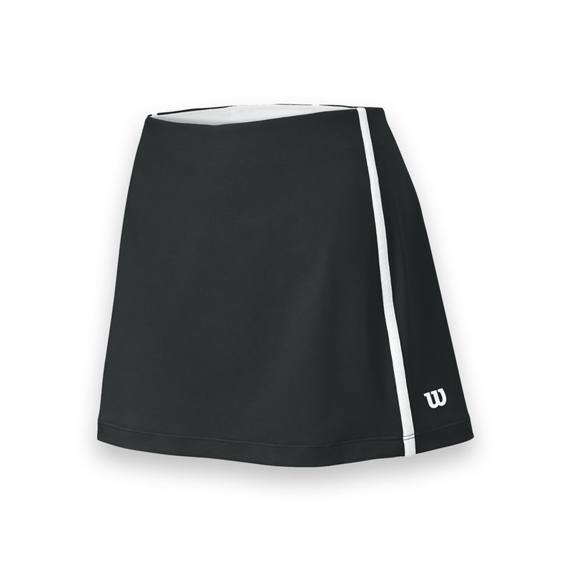 Wilson Women&amp;apos;s Team Tennis Skirt (Black/White)