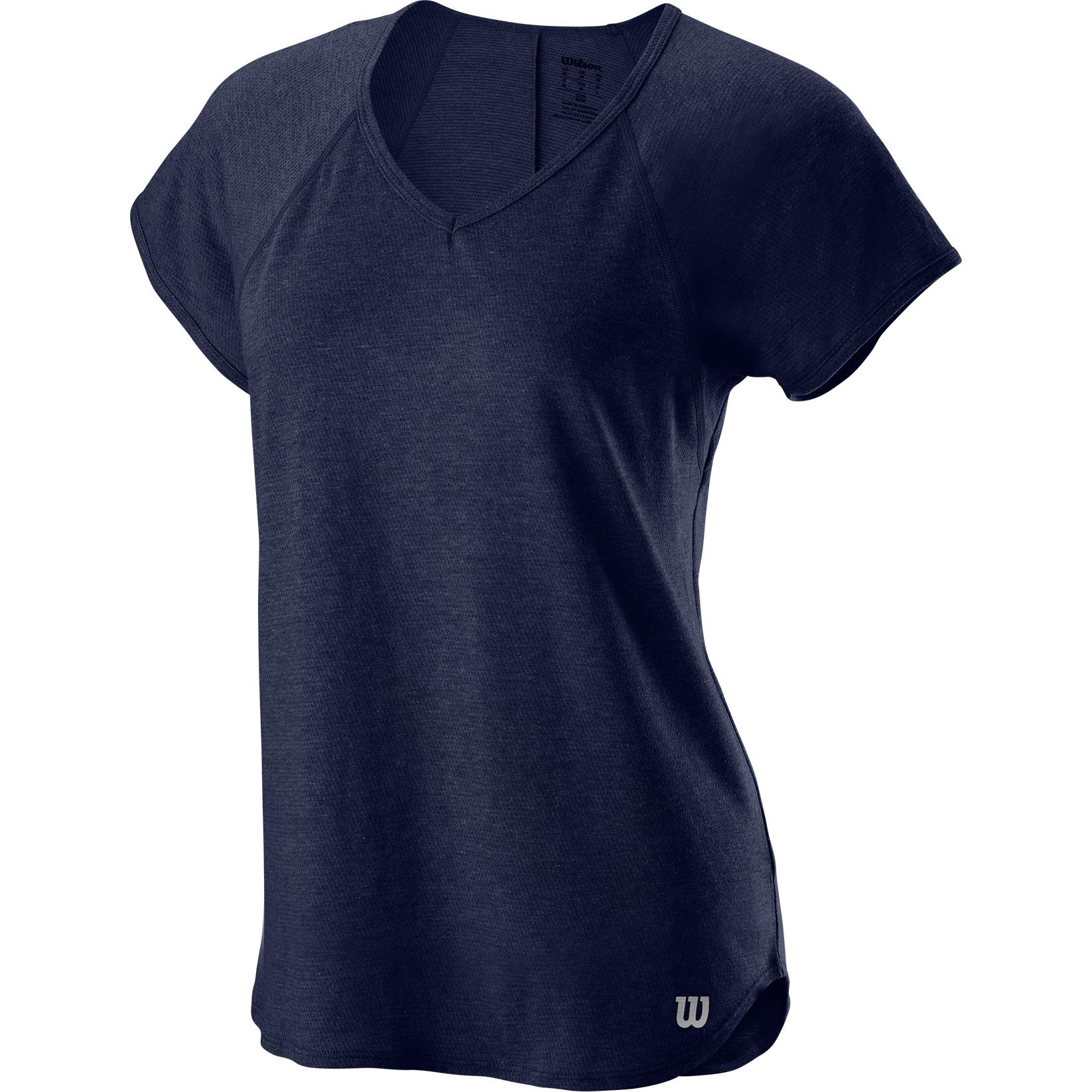 Wilson Women's Tennis Training V-Neck Tee (Peacoat)